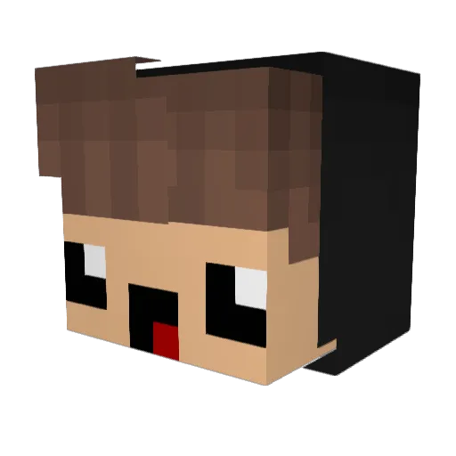 KehryleX Minecraft avatar head, 3D render