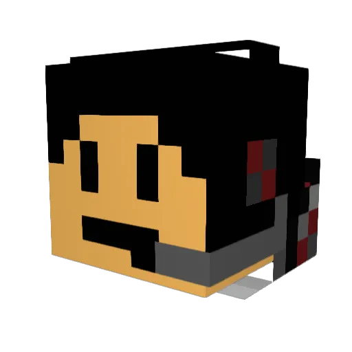 Kehvz24 Minecraft avatar head, 3D render