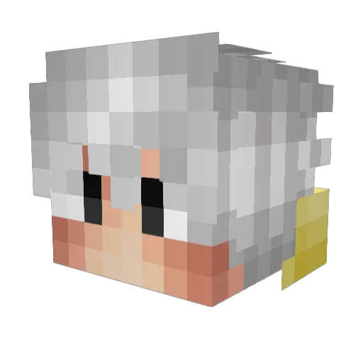 KeiDes Minecraft avatar head, 3D render