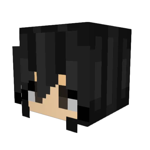 KeiLoo Minecraft avatar head, 3D render