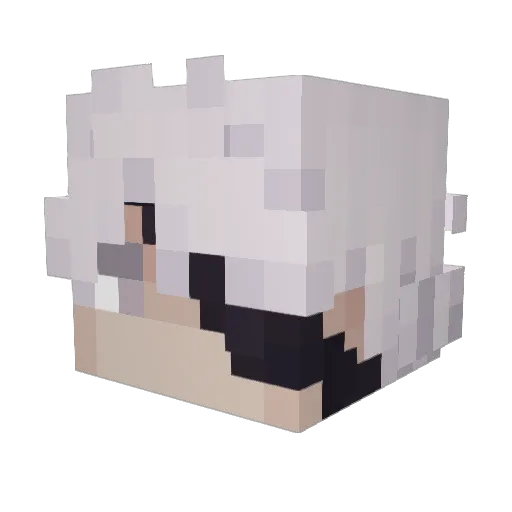 KeiManeki Minecraft avatar head, 3D render