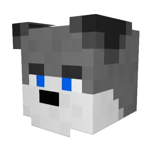 KeiNakano Minecraft avatar head, 3D render