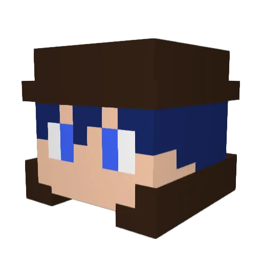 KeiTo_65 Minecraft avatar head, 3D render