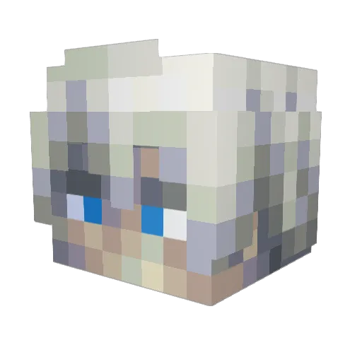 KeiUzuki Minecraft avatar head, 3D render