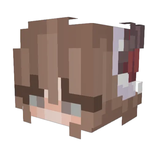 Kei_Berryy Minecraft avatar head, 3D render