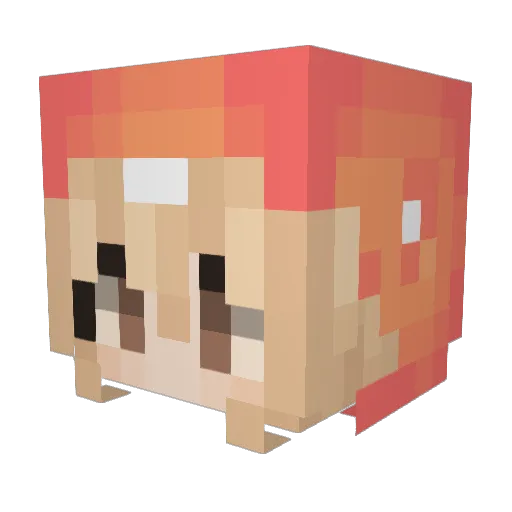 Keidy9 Minecraft avatar head, 3D render