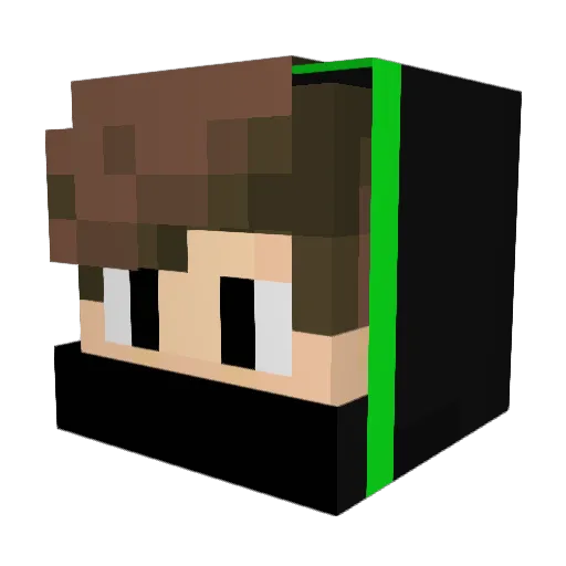 Keifron Minecraft avatar head, 3D render