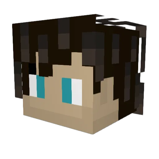 Keigocraft Minecraft avatar head, 3D render