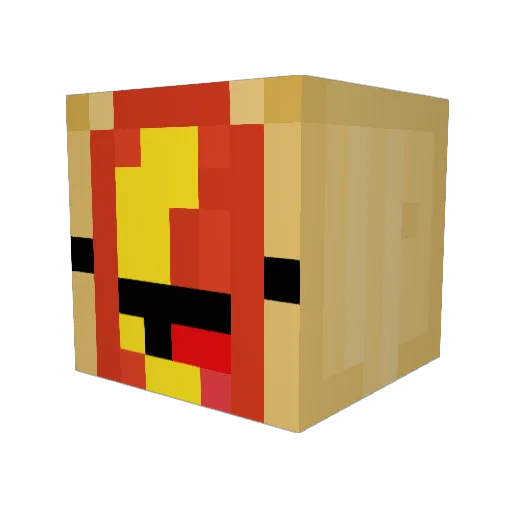 Keihound Minecraft avatar head, 3D render