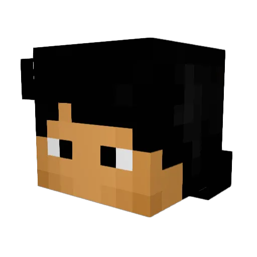 Keiilp Minecraft avatar head, 3D render