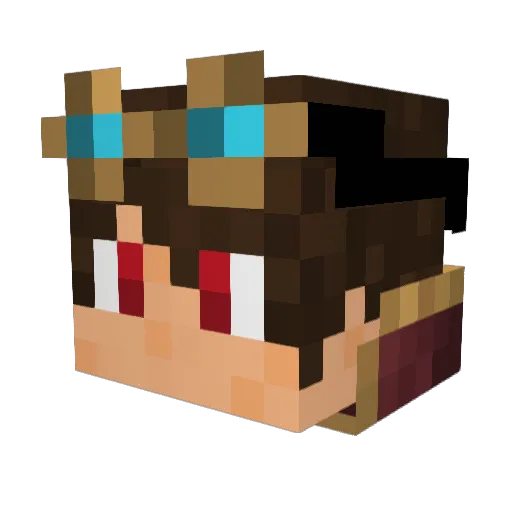 KeiiroKyomaki Minecraft avatar head, 3D render
