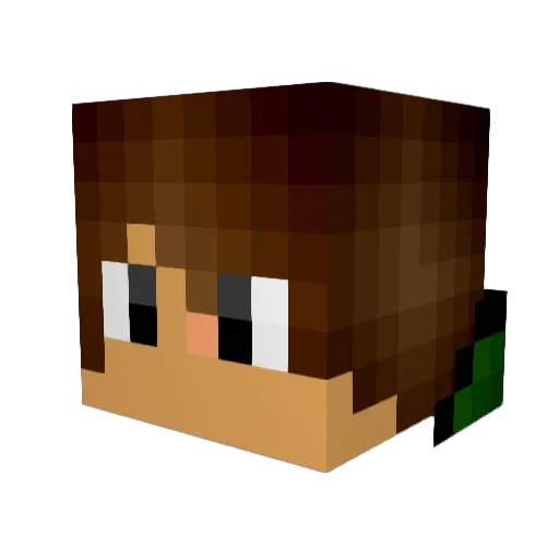 Keiisun Minecraft avatar head, 3D render
