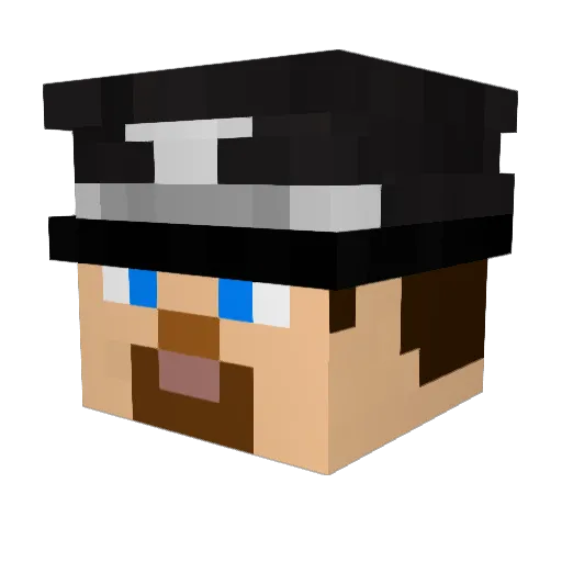 Keijofu Minecraft avatar head, 3D render