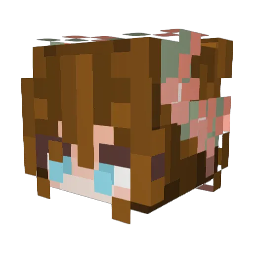 Keijosh Minecraft avatar head, 3D render