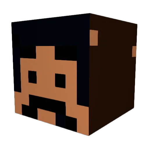 KeikoL Minecraft avatar head, 3D render