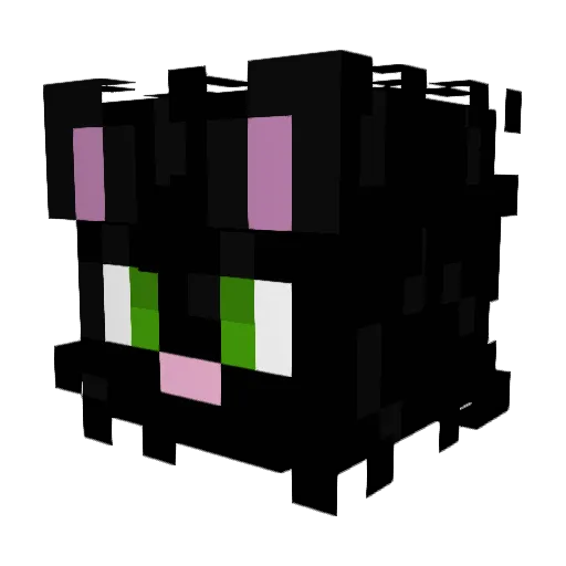 Keiky Minecraft avatar head, 3D render