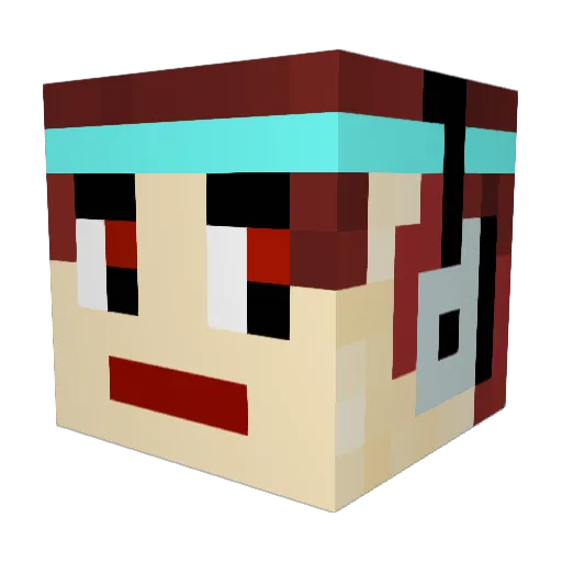 Keimatt Minecraft avatar head, 3D render
