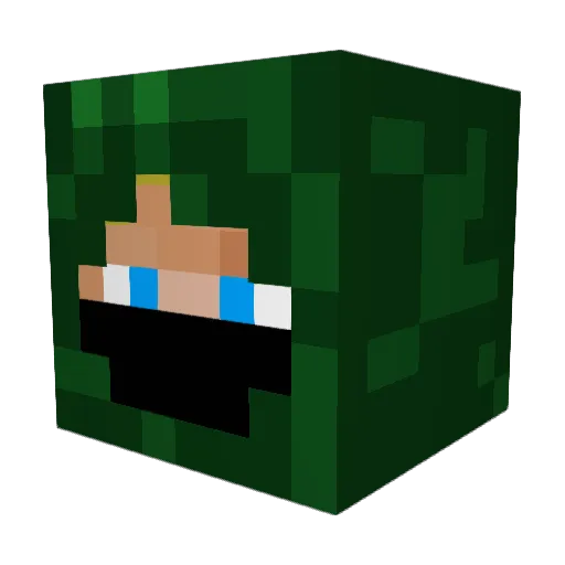 Keinpas Minecraft avatar head, 3D render