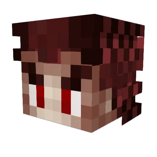 Keious Minecraft avatar head, 3D render