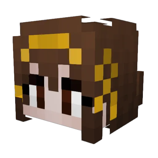 Keiphou Minecraft avatar head, 3D render