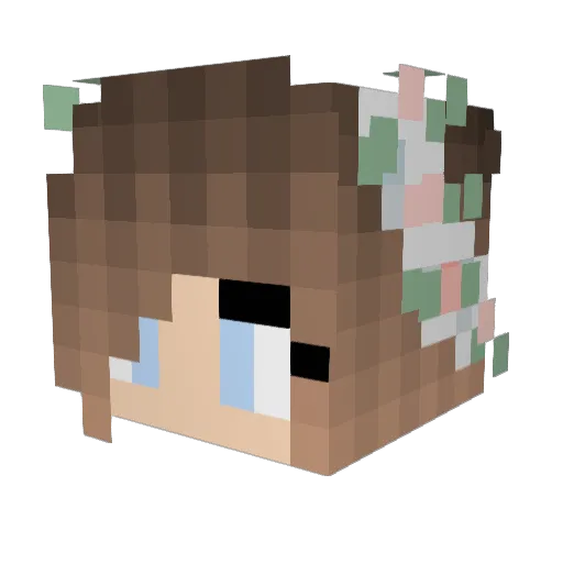 Keira_56 Minecraft avatar head, 3D render
