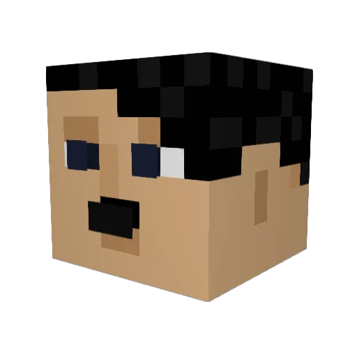 Keiracroft Minecraft avatar head, 3D render