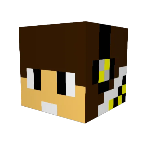 KeiranWho Minecraft avatar head, 3D render