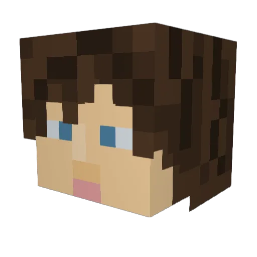 Keirdane Minecraft avatar head, 3D render