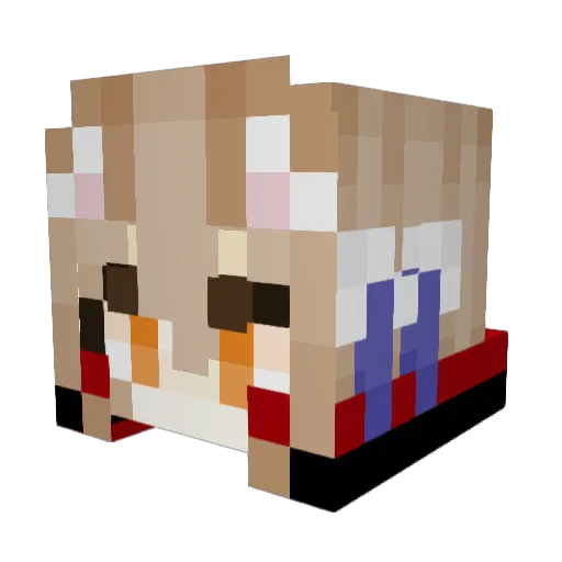 Keirin8 Minecraft avatar head, 3D render