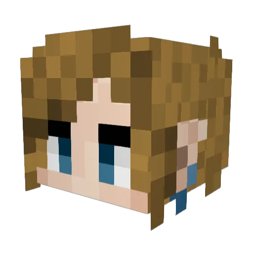 Keiro Minecraft avatar head, 3D render