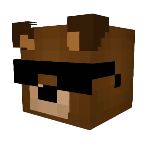 Keisama Minecraft avatar head, 3D render