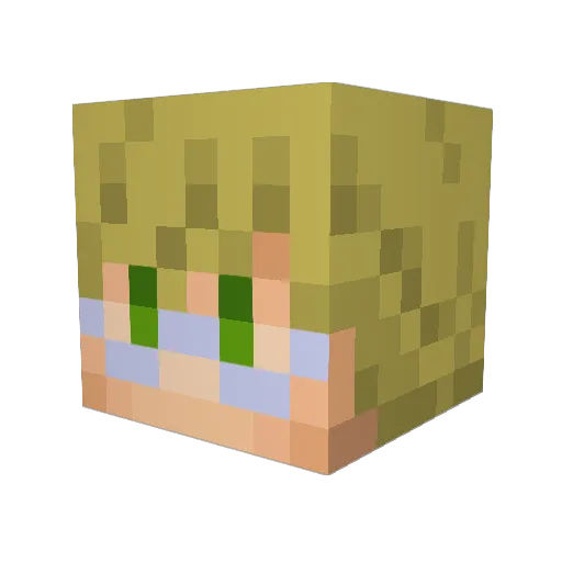 Keishiki Minecraft avatar head, 3D render