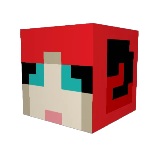 Keisol Minecraft avatar head, 3D render