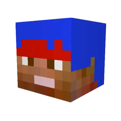 Keisuienti Minecraft avatar head, 3D render