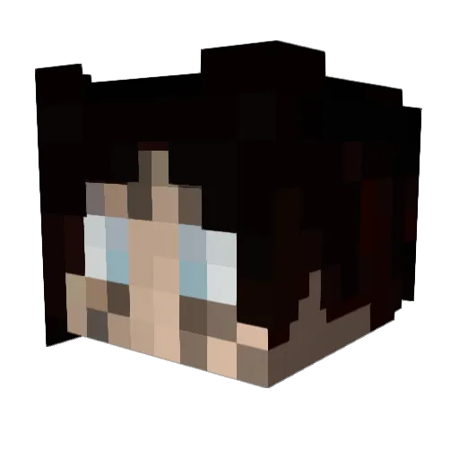 KeitaroCoS Minecraft avatar head, 3D render