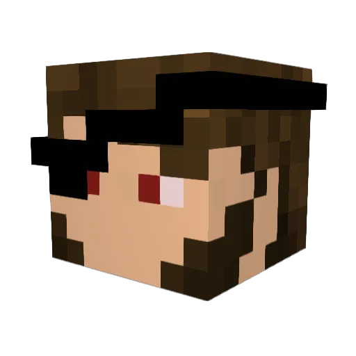 KeithIsFiltered Minecraft avatar head, 3D render