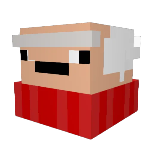 KeithWalkerHub6 Minecraft avatar head, 3D render
