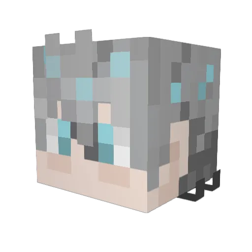 Keixx56 Minecraft avatar head, 3D render