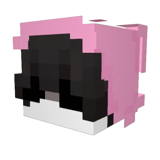 Kejita Minecraft avatar head, 3D render