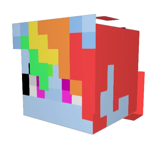 Kejseren Minecraft avatar head, 3D render