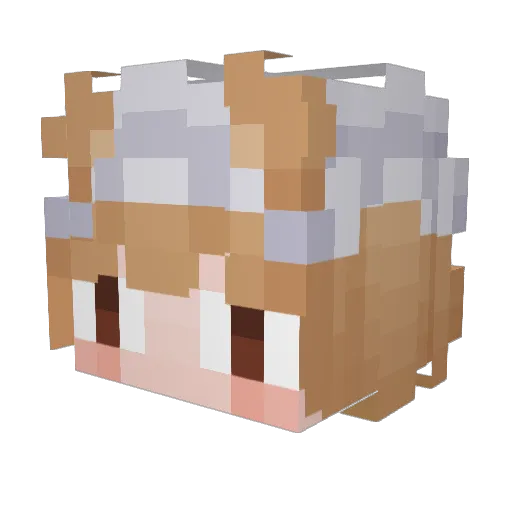 KekeMew Minecraft avatar head, 3D render