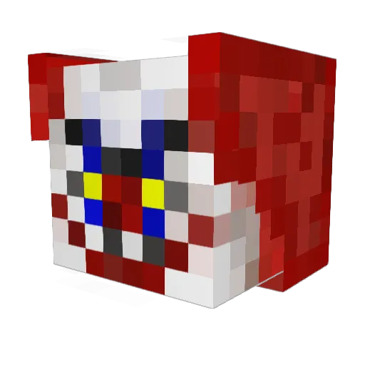 Keketheclown Minecraft avatar head, 3D render