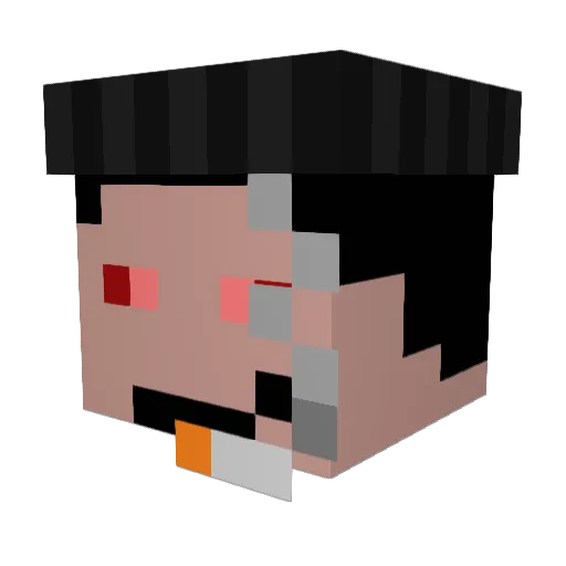 Keki4i Minecraft avatar head, 3D render