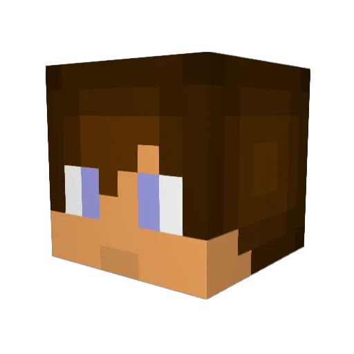 Kekiex Minecraft avatar head, 3D render