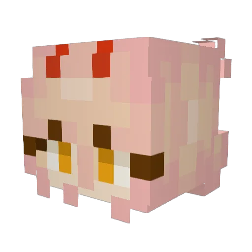 Kekkaygenkai Minecraft avatar head, 3D render