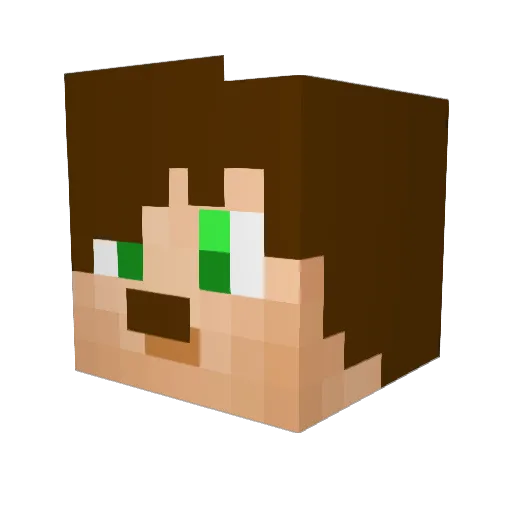 Keklars Minecraft avatar head, 3D render