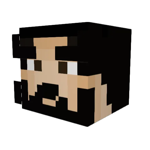 Kekleshank Minecraft avatar head, 3D render