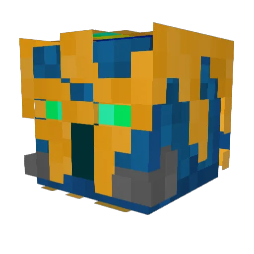 Keknokz Minecraft avatar head, 3D render