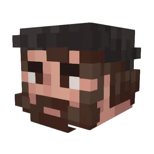Keko_Dracula Minecraft avatar head, 3D render