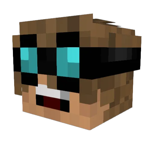 KekoaYT Minecraft avatar head, 3D render